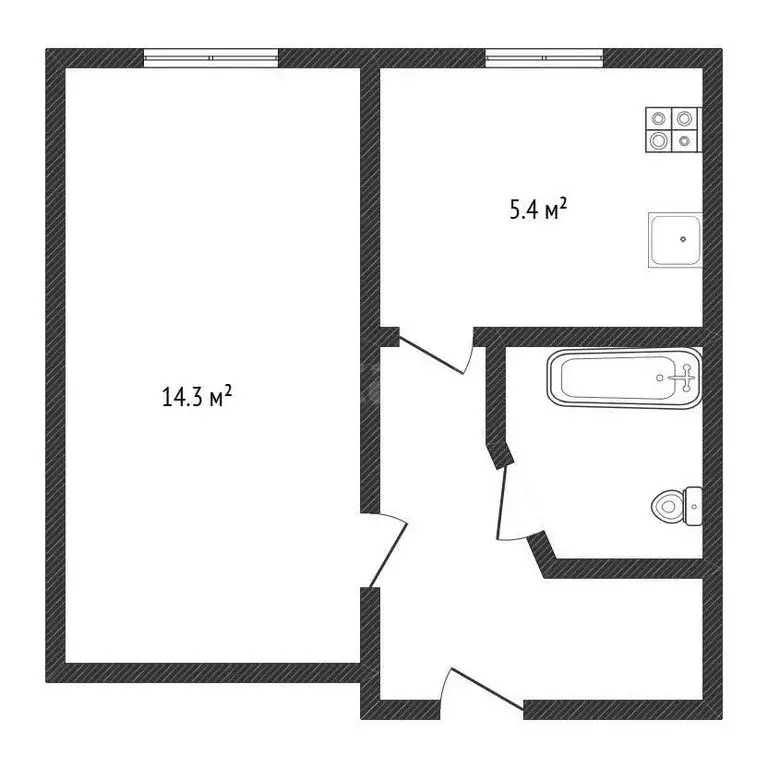 1-комнатная квартира: Черкесск, улица Ленина, 81А (27 м) - Фото 2
