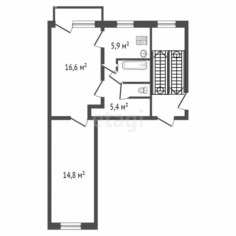2-комнатная квартира: Ковров, Комсомольская улица, 36к3 (46.4 м) - Фото 0