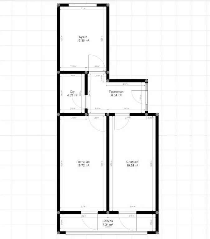 2-комнатная квартира: Нальчик, улица Ашурова, 1 (72 м) - Фото 0