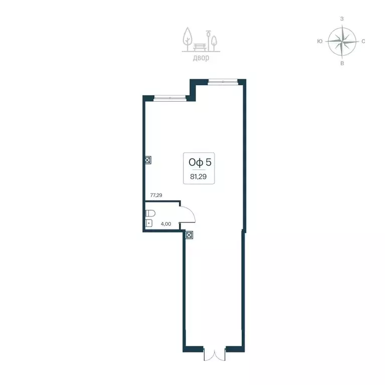 Помещение свободного назначения (81.29 м) - Фото 2