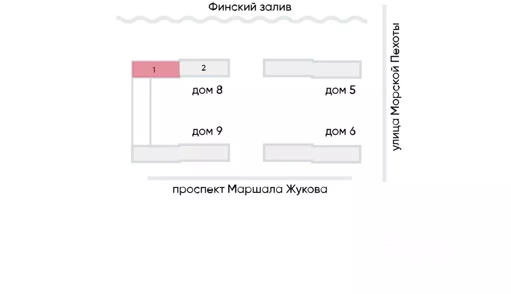 1-к кв. Санкт-Петербург Морская миля жилой комплекс (36.48 м) - Фото 2