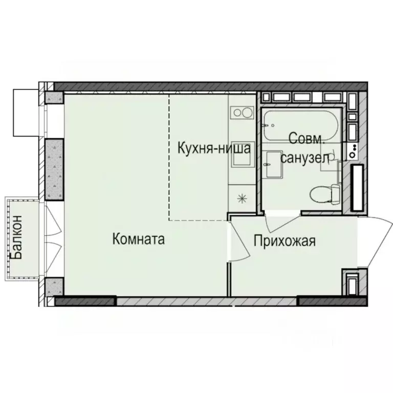 Студия Удмуртия, Ижевск Карлутский жилрайон, 3-й мкр, Скандинавия ... - Фото 0