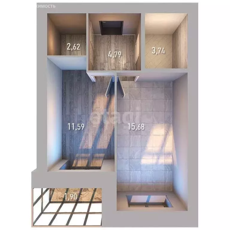 1-комнатная квартира: Казань, улица Анаса Тазетдинова, 1 (40.1 м) - Фото 1