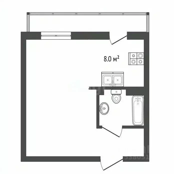 Студия Ростовская область, Красный Сулин ул. Суворова, 19 (25.0 м) - Фото 2