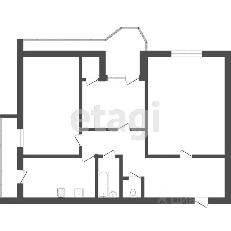 3-к кв. Томская область, Томск ул. Белинского, 31/2 (100.0 м) - Фото 2