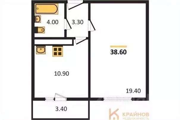 1-к кв. Воронежская область, Воронеж ул. Шидловского, 26 (38.6 м) - Фото 0