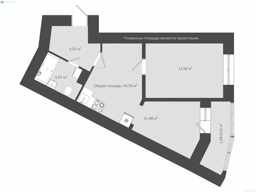 2-комнатная квартира: Ярославль, Суздальское шоссе, 64 (48 м) - Фото 0