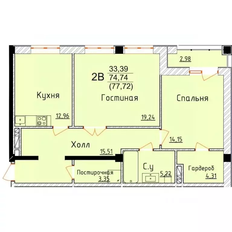 2-к кв. Дагестан, Дербент ул. Графа Воронцова, 80 (77.72 м) - Фото 0