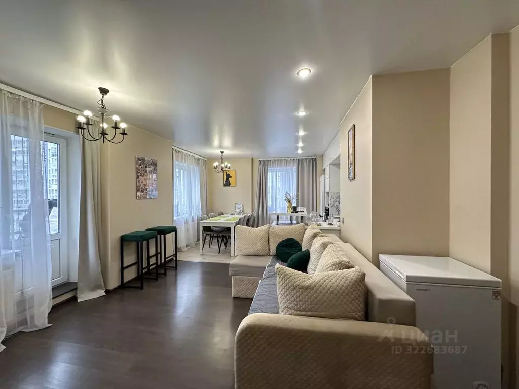 2-к кв. Ленинградская область, Мурино Всеволожский район, просп. ... - Фото 2