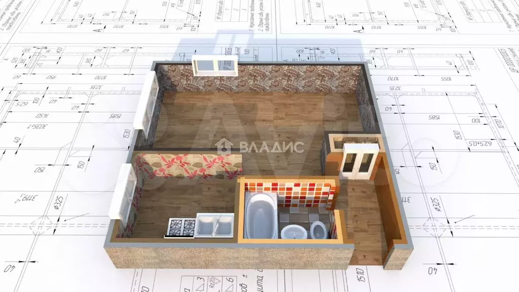 1-к. квартира, 30 м, 1/5 эт. - Фото 0