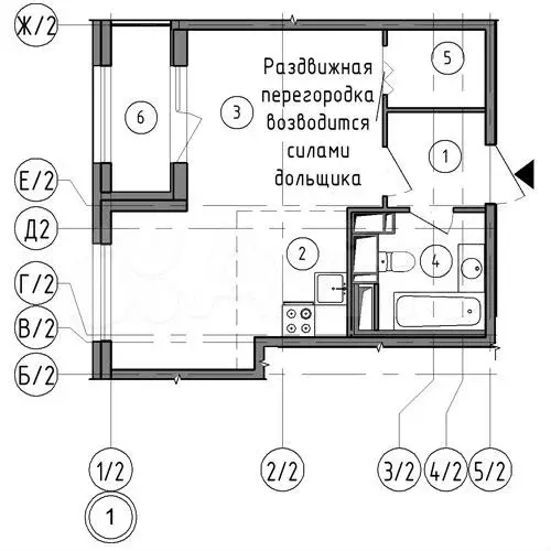 1-к. квартира, 35,9 м, 6/18 эт. - Фото 1