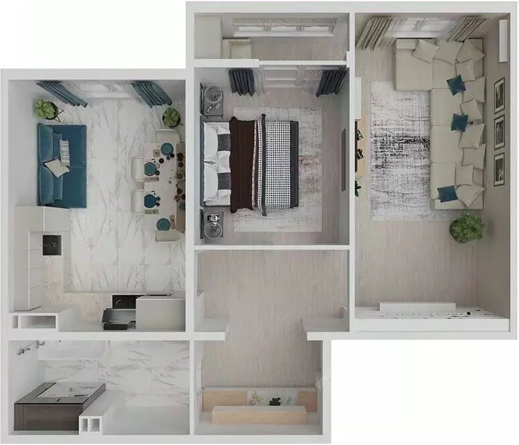 2-к кв. Крым, Симферопольский район, с. Мирное МирГрад жилой комплекс ... - Фото 2