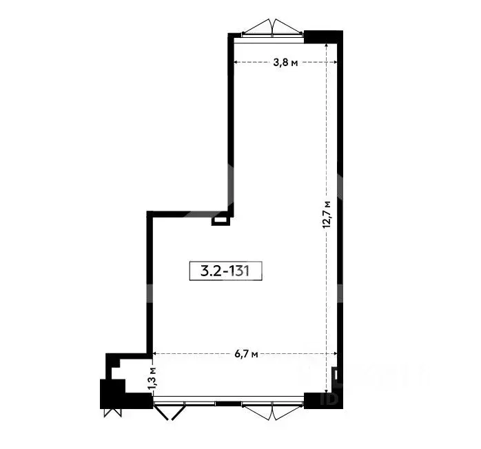 Помещение свободного назначения в Москва БК Прокшино тер., 3 (70 м) - Фото 2