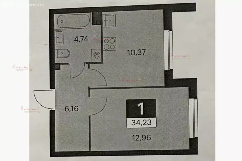 1-комнатная квартира: Екатеринбург, улица Академика Ландау, 41 (34 м) - Фото 0