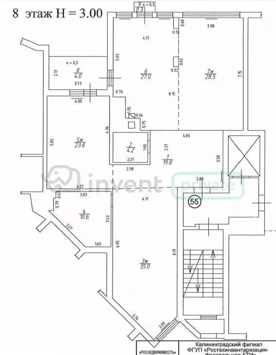 3-к кв. Калининградская область, Калининград Красная ул., 63А (148.7 ... - Фото 1