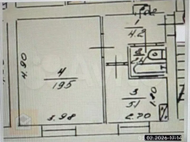 1-к кв. Севастополь туп. Бакинский, 6 (31.4 м) - Фото 1