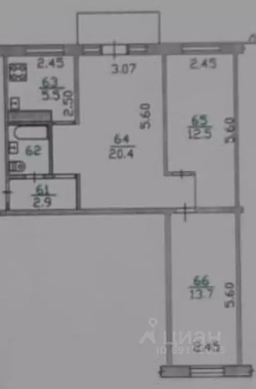 3-к кв. Орловская область, Орел ул. Ломоносова, 1 (57.9 м) - Фото 1