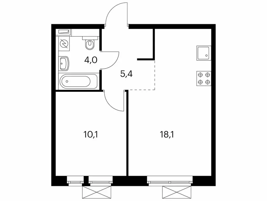 1-комнатная квартира: Котельники, микрорайон Белая Дача, 29 (37.6 м) - Фото 1