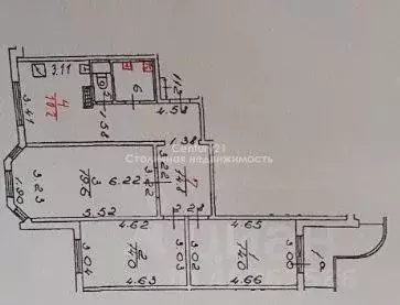 3-к кв. Москва просп. Маршала Жукова, 51 (76.6 м) - Фото 2