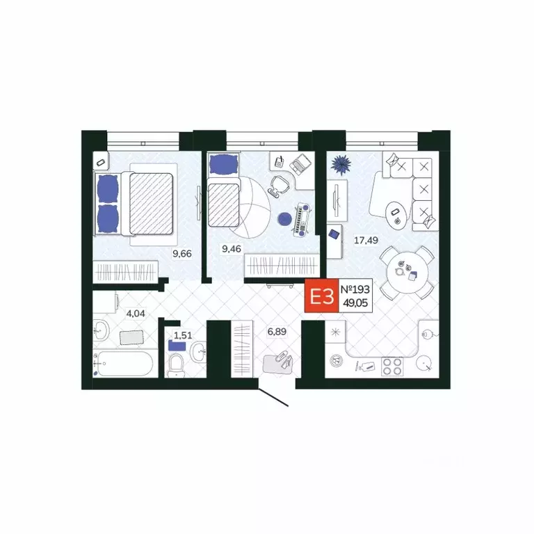 2-к кв. Тульская область, Тула Мясново мкр, Желания жилой комплекс ... - Фото 1