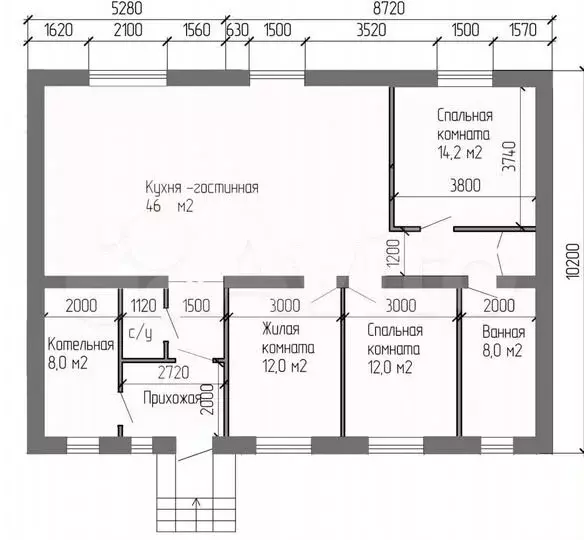 Дом 116м на участке 8сот. - Фото 1