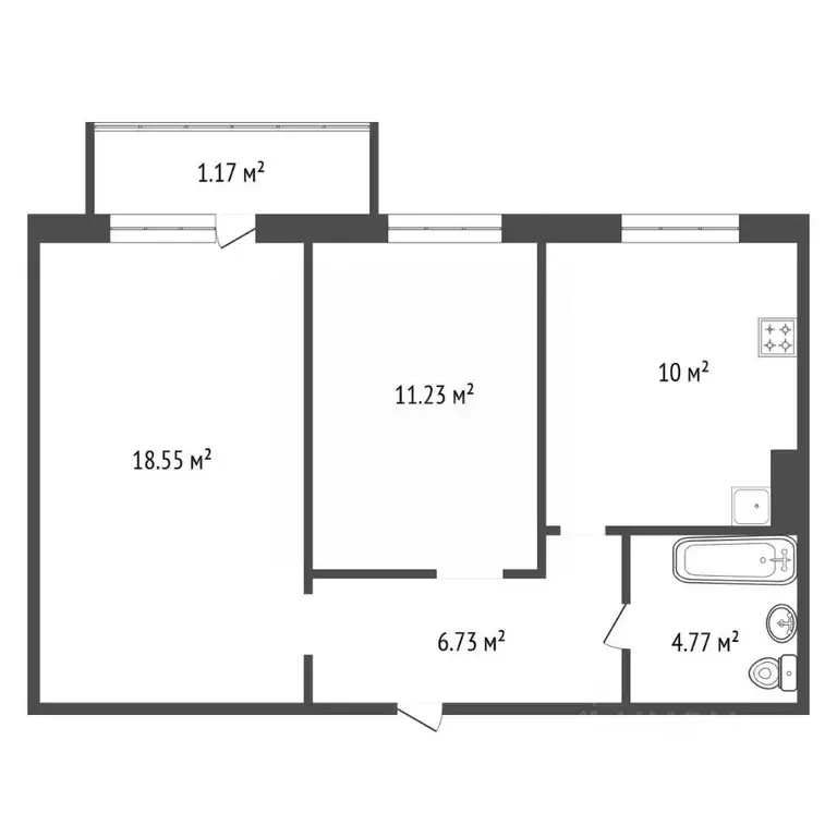 2-к кв. Красноярский край, Красноярск Соколовская ул., 20Д (51.3 м) - Фото 2