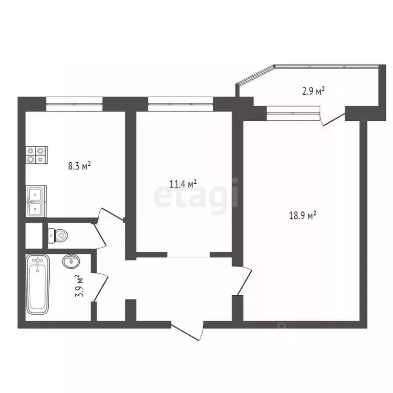 2-к кв. Москва Новочеремушкинская ул., 50К3 (51.0 м) - Фото 1