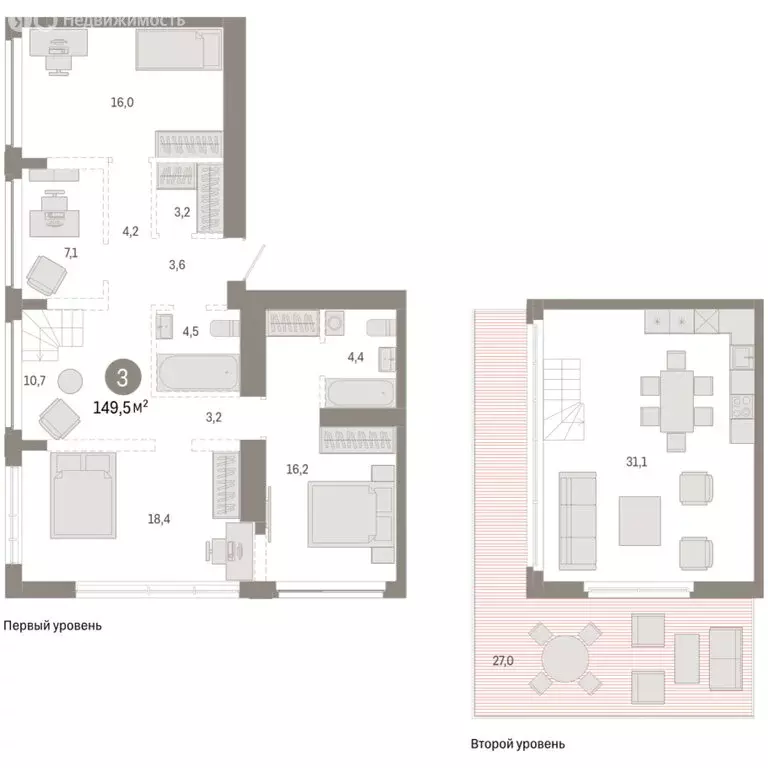 3-комнатная квартира: Новосибирск, Большевистская улица, 66 (149.46 м) - Фото 1