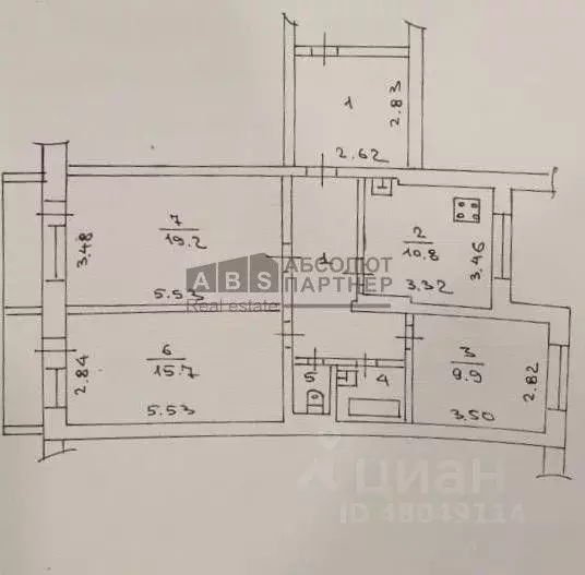 3-к кв. Новгородская область, Великий Новгород Батецкая ул., 21к1 ... - Фото 1