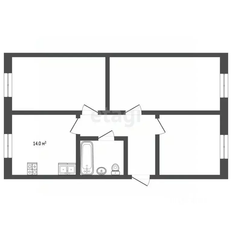 3-к кв. Самарская область, Самара просп. Масленникова, 42 (74.4 м) - Фото 2