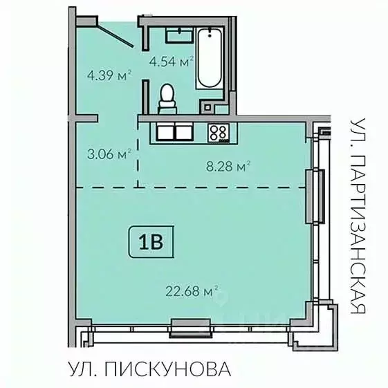 1-к кв. Иркутская область, Иркутск Байкальская ул., 89 (41.6 м) - Фото 0