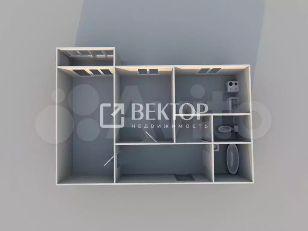 2-к. квартира, 50 м, 9/10 эт. - Фото 0