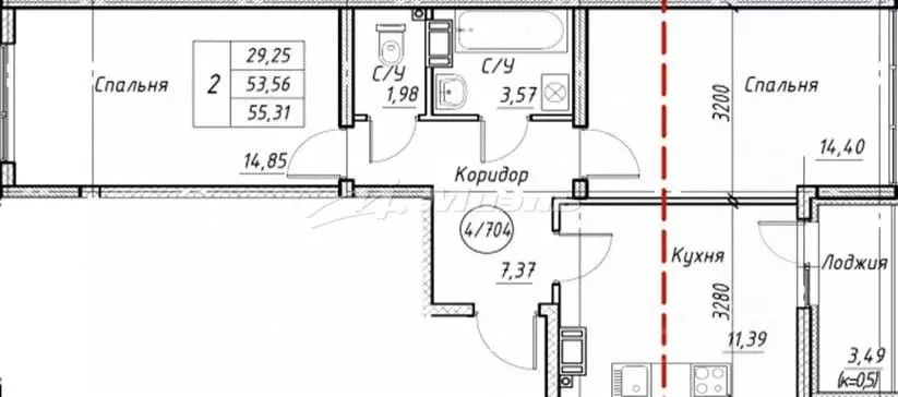 2-к кв. Крым, Симферопольский район, Молодежное пгт ул. Парковая, 2 ... - Фото 2