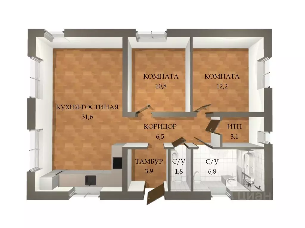 Дом в Ленинградская область, Гатчинский муниципальный округ, Тайцы ... - Фото 2