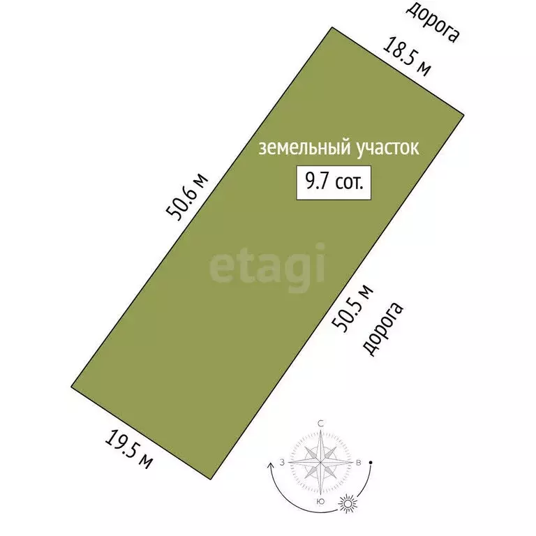 Участок в СНТ Березняки, Незабудковая улица (9.69 м) - Фото 1