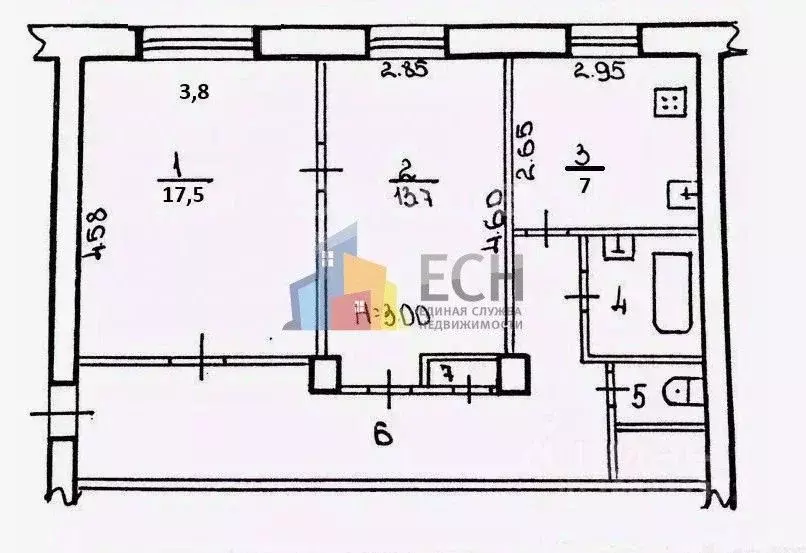 2-к кв. Тульская область, Тула ул. Металлургов, 39 (54.7 м) - Фото 2