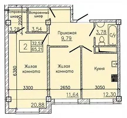 2-к кв. Ставропольский край, Пятигорск ул. Ермолова, 28А (68.6 м) - Фото 1