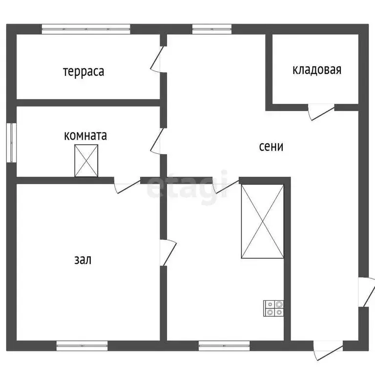 Дом в округ Муром, село Борисово, улица Калинина (38.7 м) - Фото 1