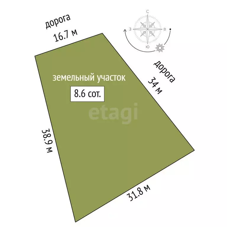 Участок в Феодосия, улица Космонавтов, 7 (8.61 м) - Фото 1