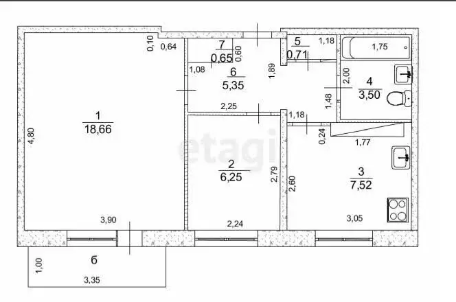 2-комнатная квартира: Ульяновск, улица Смычки, 5 (42.6 м) - Фото 0