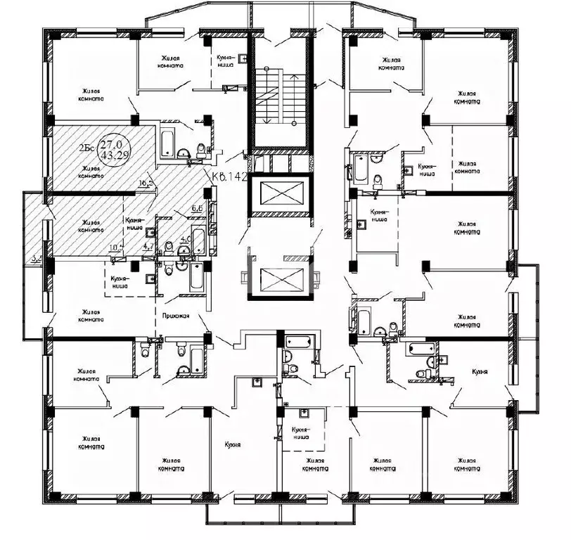 2-к кв. Новосибирская область, Новосибирск ул. Коминтерна, 130 (42.2 ... - Фото 2