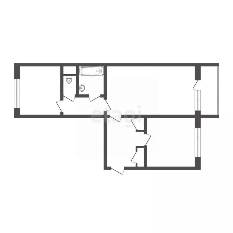 2-к кв. Алтайский край, Бийск ул. Михаила Митрофанова, 2/2 (45.1 м) - Фото 1