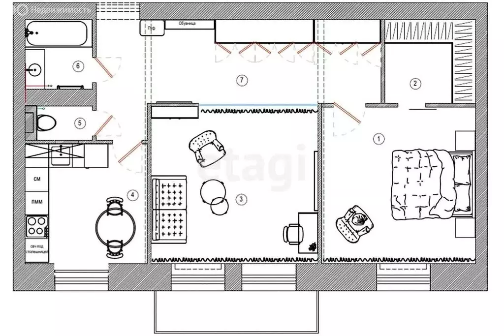 2-комнатная квартира: Тула, улица Макаренко, 36 (64.3 м) - Фото 0