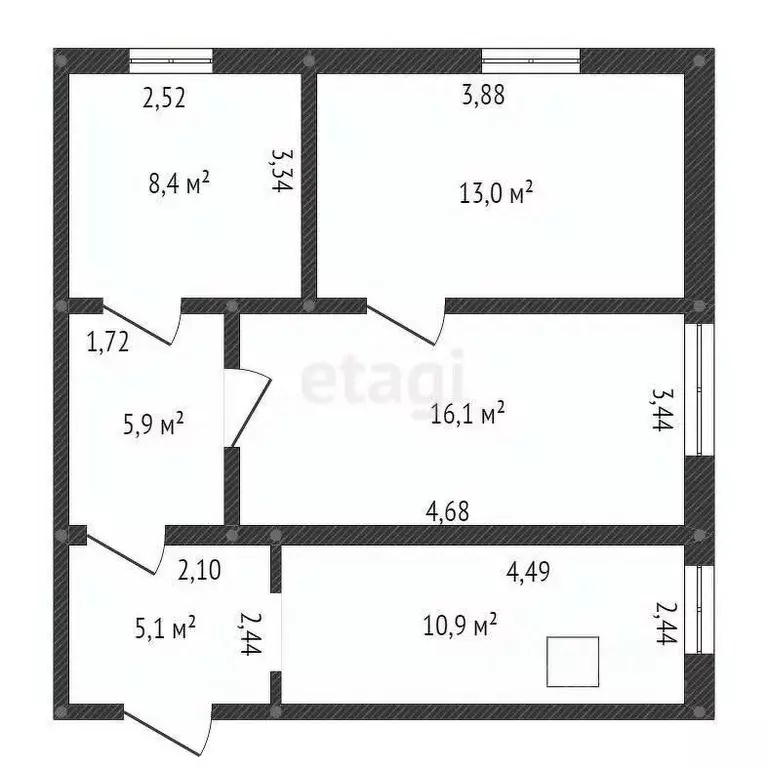 Таунхаус в Башкортостан, Уфа городской округ, с. Нагаево  (59 м) - Фото 2