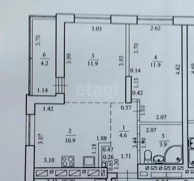 2-к кв. Башкортостан, Уфа ул. Евгения Столярова, 16 (45.0 м) - Фото 1