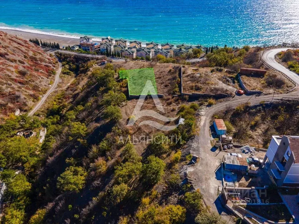 Участок в Крым, Алушта муниципальный округ, с. Рыбачье ул. Прибрежная ... - Фото 1