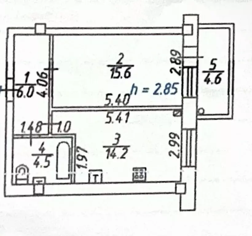 1-к кв. Ставропольский край, Ставрополь ул. Доваторцев, 82/1 (46.0 м) - Фото 1