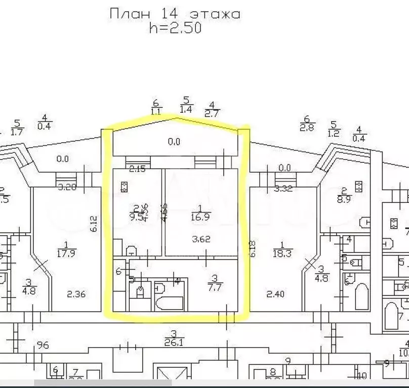 1-к. квартира, 40,3 м, 14/16 эт. - Фото 0