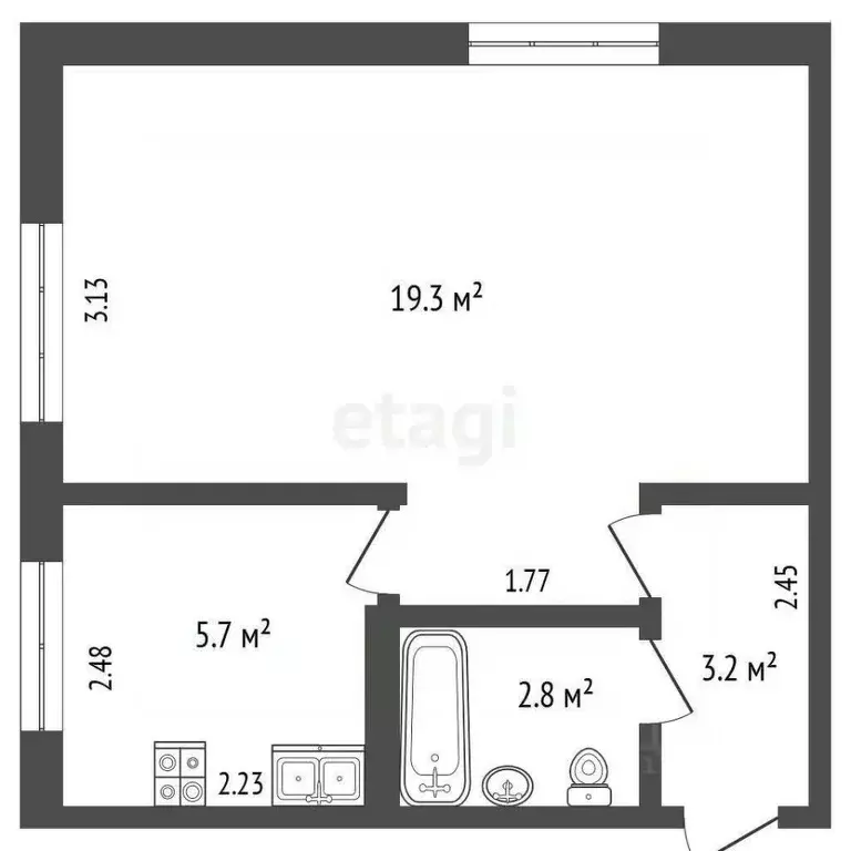 1-к кв. Московская область, Серпухов Советская ул., 112 (31.0 м) - Фото 1