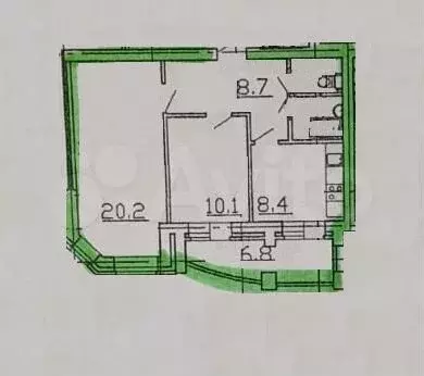 2-к. квартира, 52,5 м, 5/5 эт. - Фото 0